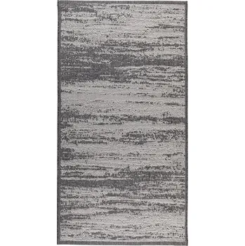 Koberec KOBEREC BĚHOUN PLOCHÝ TKANÝ DO KUCHYNĚ NA BALKON ŠŇŮROVÝ ŠEDÝ 80x150CM