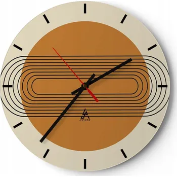 Hodiny Nástěnné hodiny do kuchyně 30x30 Abstrakce Skleněné hodiny do obýváku Tiché