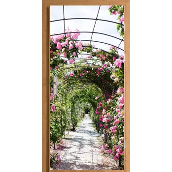 Fototapeta Fólie na dveře samolepka botanická zahrada květiny růže