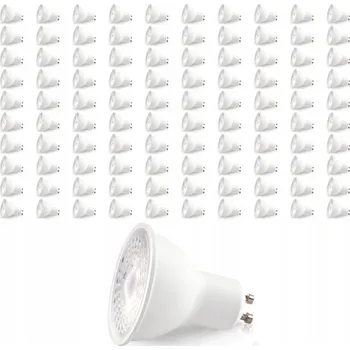 Žárovka 100x LED žárovka GU10 5W s čipem SAMSUNG 6500K Studená bílá LLS PREMIUM