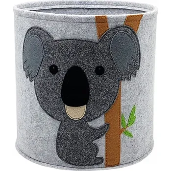 Úložný box PLSTĚNÝ KOŠ NA HRAČKY PRÁDLO ÚLOŽNÝ BOX ORGANIZÉR UNIVERZÁLNÍ 30 CM. PANDA