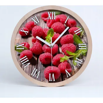 Hodiny Nástěnné hodiny římské kulatý malinové průměr 20 cm