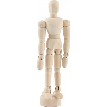 Obraz VELKÁ FIGURÍNA S DŘEVĚNÝM NÁČRTEM MODEL PRO VÝUKU KRESLENÍ SKICOVÁNÍ 4.5"