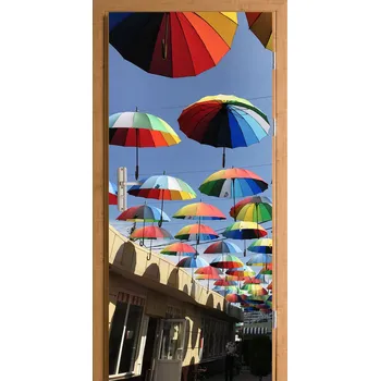 Fototapeta Samolepka na dveře samolepicí deštníky ulička