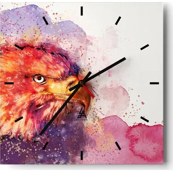 Hodiny Velké nástěnné hodiny 40x40 Abstrakce Skleněné tiché hodiny