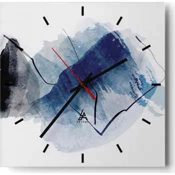 Hodiny Velké nástěnné hodiny 40x40 Abstrakce Skleněné tiché hodiny