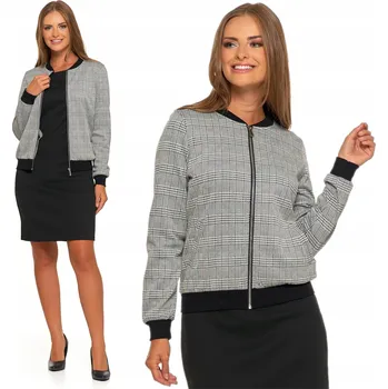 Dámská mikina Dámská mikina bez kapuce Moraj , zapínání na zip. Kostkovaná mikina bomber velikost XXL.