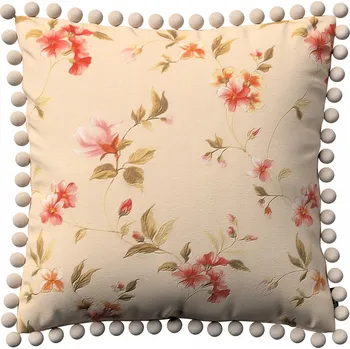 Povlak na polštářek Povlak na polštář 45x45 cm, květiny na krémovém pozadí