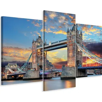 Obraz Obraz Triptych TOWER BRIDGE 3D architektura 60x40