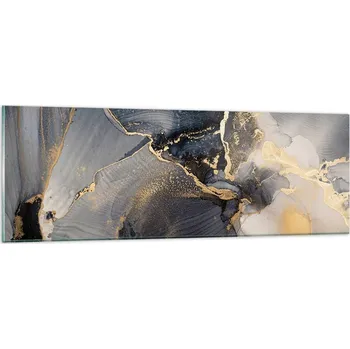Obraz Obraz na skle do obýváku ložnice 90x30 abstrakce obrazy na zeď sklo