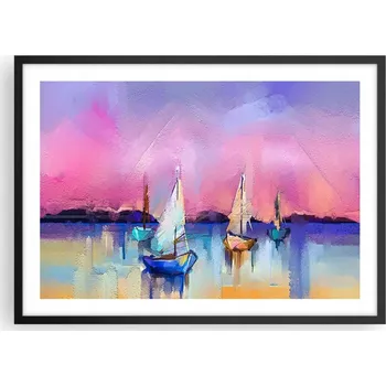 Obraz Plakát v černém rámu do obývacího pokoje ložnice 70x50 krajina moderní obraz