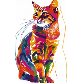 Plakát Plakát Sytý Kocour bez rámu 39,5 x 55 cm