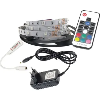 LED páska LED pásek SADA 150 RGB 3m + ovladač RF17 + zdroj