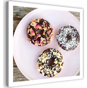 Obraz OBRAZ NA PLÁTNĚ Obraz na plátně - Donuty Koblihy Barevné 30x30 cm