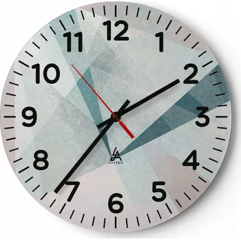 Hodiny Kuchyňské nástěnné hodiny 30x30 Abstrakce Moderní skleněné hodiny Tiché