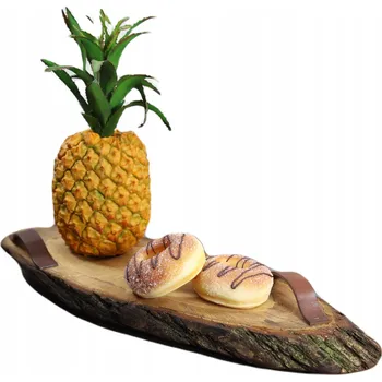 Podnos s úchyty olejovaný dřevěný dubový podnos plát DUB 40-45cm deska