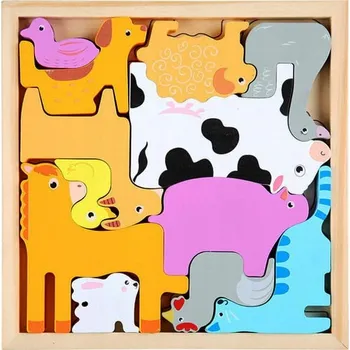Puzzle Puzzle dřevěné Hospodářská zvířata - SC008-3
