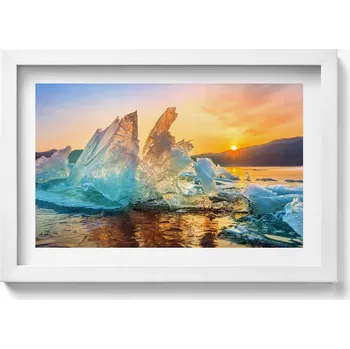 Obraz Obraz v rámu na zeď Kousek ledu při východu slunce 30x20 cm
