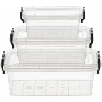 Dóza na potraviny Sada 3 obdélníkových dóz MULTI BOX 0,6L