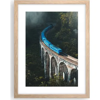 Obraz Obraz plakát v rámu světlý dub do obýváku 30x40 most foto plakáty na zeď