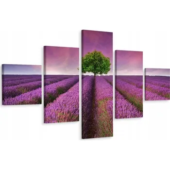 Obraz Vícedílný obraz Levandulové pole KRAJINA 3D 200x120 cm