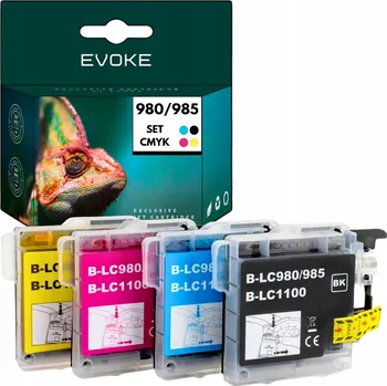 Příslušenství pro čtečku elektronické knihy 4x Inkoust do tiskárny Brother LC980 LC985 LC1100 | černý + sada barev