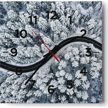 Hodiny Nástěnné hodiny do obýváku 40x40 Krajina Bezhluczne Skleněné hodiny Tiché