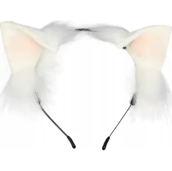 Čelenka DKM čelenka do vlasů kočičí uši bílá