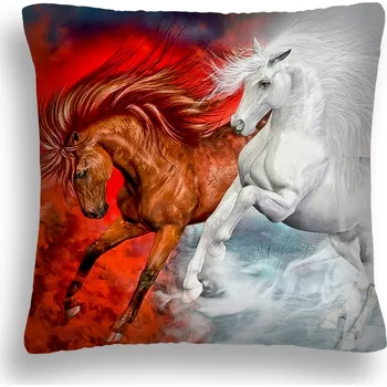 Polštář POVLAK + POLŠTÁŘ VLAJKA BARVY POLSKÝ KONÍ 27