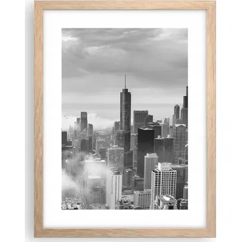 Obraz Obraz plakát v rámu světlý dub do obýváku 30x40 architektura na zeď