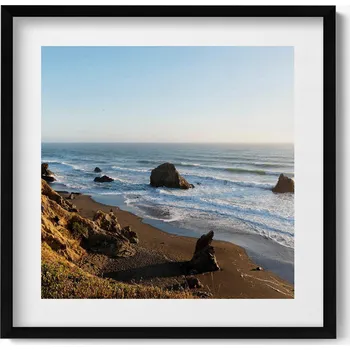 Obraz Dekorativní obraz v rámu na zeď do obýváku Plážová krajina u moře 50x50 cm