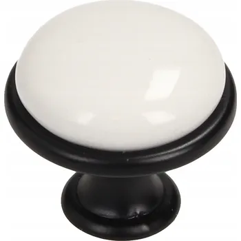 Nábytkové kování Nábytková úchytka GAMET porcelánová GP19-R31-WHT-0