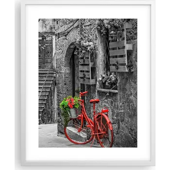 Obraz Obraz plakát na zeď v bílém rámu 40x50 Toskánsko foto plakáty do obýváku
