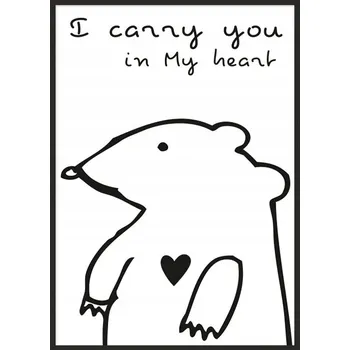 Obraz OBRAZ PLAKÁT V RÁMU 33x43 cm Medvídek PD009