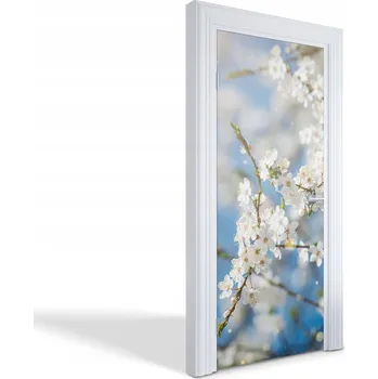 Fototapeta Dekorativní samolepka na dveře, skříň nebo nábytek - Kvetoucí větvičky 85x205 cm