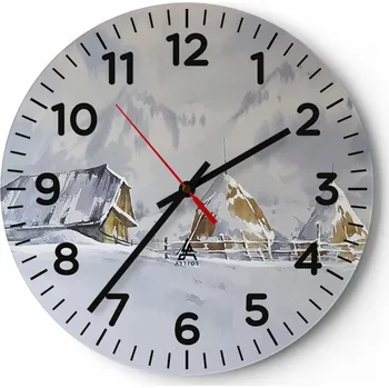 Hodiny Kuchyňské nástěnné hodiny 30x30 Moderní umělecké skleněné hodiny do obýváku Tiché