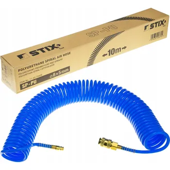 Příslušenství ke kompresoru Pneumatická spirálová hadice SP-PU 8/5mm (10m), polyuretanová - PREMIUM STIX