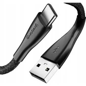 Datový kabel Kabel Quotech USB - USB typ C, 1 m, černý
