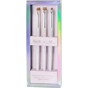 Kosmetický štětec Pimp My Brushes x Many Beauty | Sada 3 precizních štětců na obočí