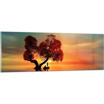 Obraz Obraz na skle do obýváku ložnice 90x30 krajina obrazy na zeď sklo