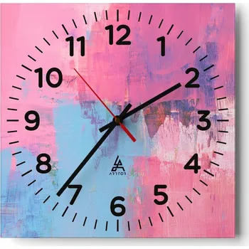 Hodiny Nástěnné hodiny do obýváku 40x40 Abstrakce Tiché hodiny Skleněné hodiny Bez hlučnosti