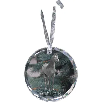Obraz American Paint Horse - křišťálová vánoční koule s fotografií, fotografie koně v křišťálu