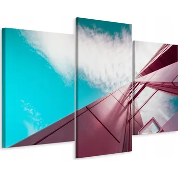 Obraz Obraz Tryptych MRAKODRAPY Pohled zdola 90x60
