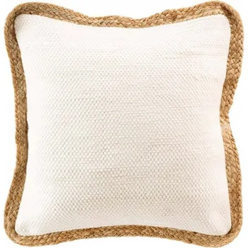 Polštář POLŠTÁŘ DEKORATIVNÍ BAVLNĚNÝ 30x50 BÍLÝ DO OBÝVACÍHO POKOJE POLŠTÁŘ ČTVERCOVÝ