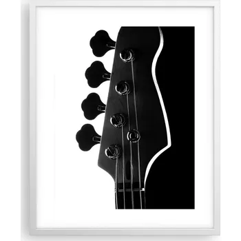 Obraz Obraz plakát na zeď v bílém rámu 40x50 kytara foto plakáty do obýváku