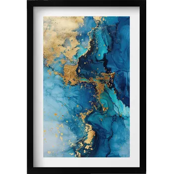 Obraz Nástěnný dekorativní foto obraz v černém rámu Glamour Abstrakce 40x60 cm