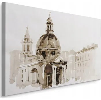 Obraz Akvarelový obraz Řím architektura ložnice 70x50 cm