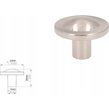 Nábytková úchytka SIRO 1746-40ZN21, vzhled nerezové oceli