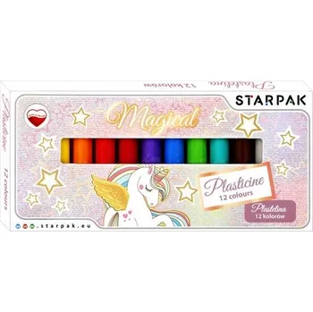 Modelovací hmota PLASTELÍNA STARPAK 12 BAREV, MOTIV JEDNOROŽEC