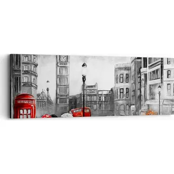 Obraz Obraz na plátně do obýváku ložnice 90x30 Londýn foto obrazy na zeď